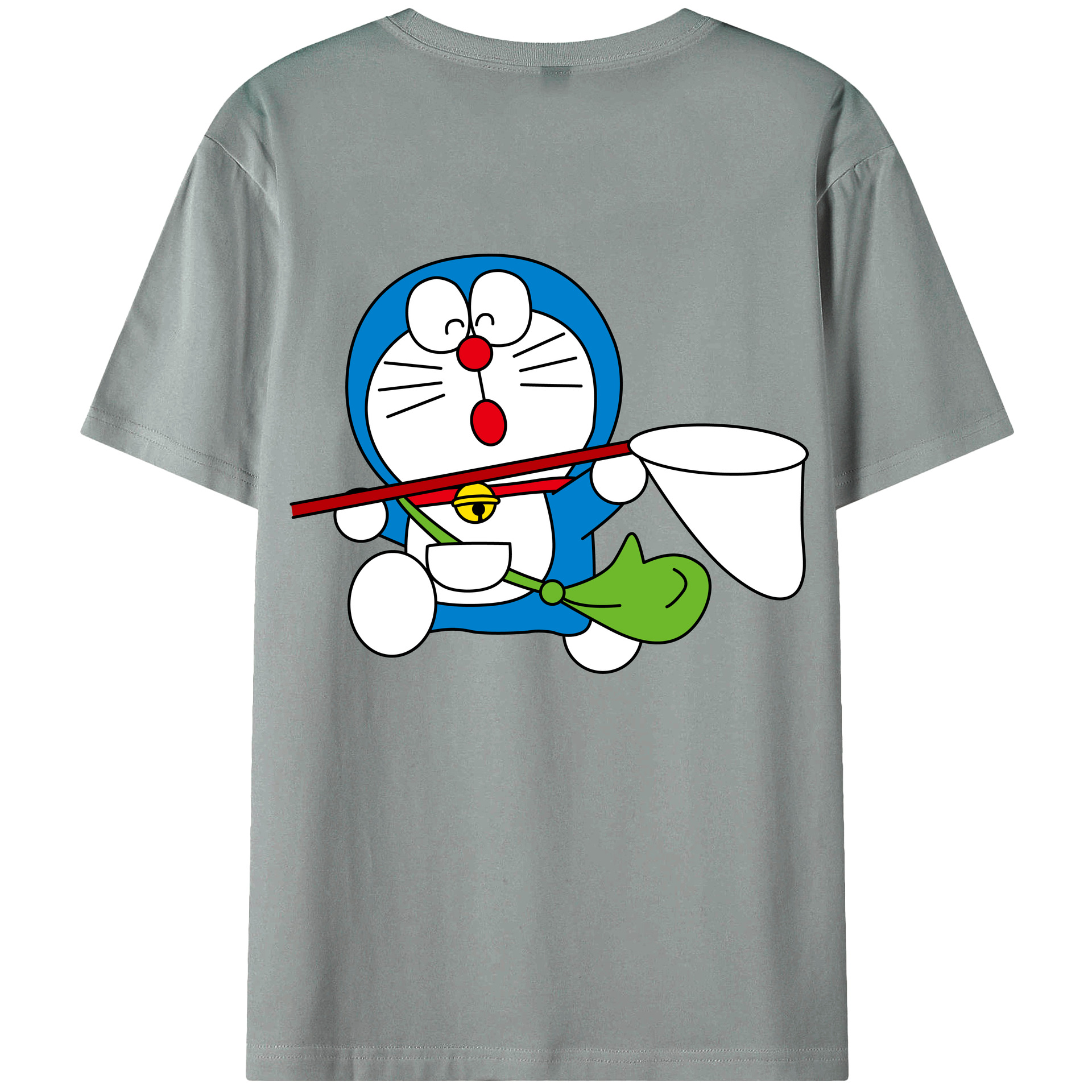 （画像用） ドラえもん Doraemon 綿100％ メンズ半袖Tシャツ（バックプリント） 通気性